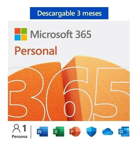 3 Meses Office 365 Personal Power Point Word Excel One Drive