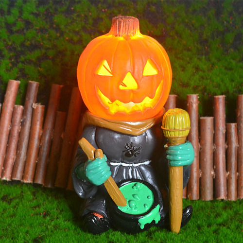 Lâmpada De Decoração De Jardim Com Luz De Halloween De Resin