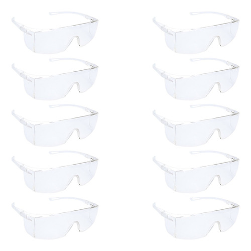 10 Óculos De Proteção Epi Ampla Visão Super Safet Homologado