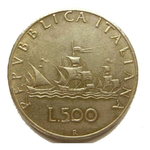 Imagen 3 de 5 de Tp Moneda Grandecita De Plata Carabelas De Colon Muy Bien.-
