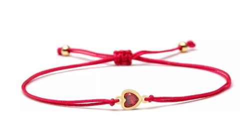 Pulsera Corazón En Circonias Y Chapa De Oro 14k