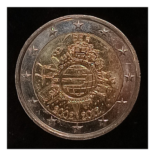 Bélgica 2 Euros 2012 Sc Km 315 10 Años Del Euro