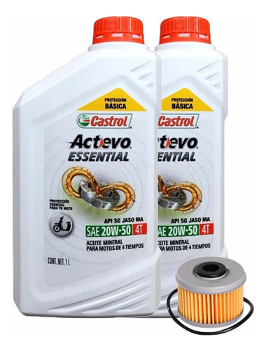 Kit Honda Tornado 250 Twister 250 Filtro + Castrol Essential