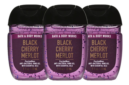 Imagen 1 de 1 de Black Cherry Merlot Gel Antibacterial Bath & Body Works 3pz