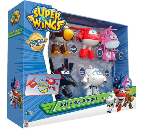 Super Wings Set De 6 Personajes