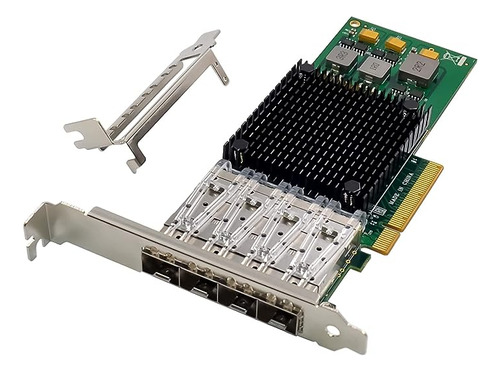 Tarjeta Red Nic Pci 3 X8 10 Puerto Quad Sfp Con Controlador