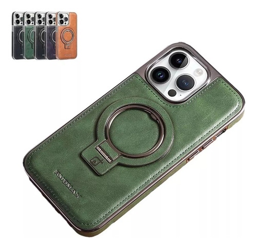 D Capa De Couro Luxuosa Com Suporte Invisível Para iPhone