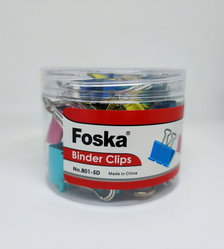 Clips Binder Envase De 40 Piezas Colores Surtidos Pasteles 