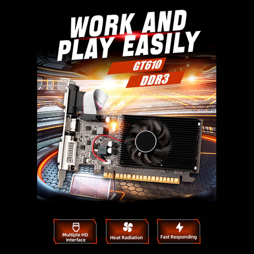 Tarjeta Gráfica Para Juegos De 1 Gb /vga/ Interfaz Pcie X16