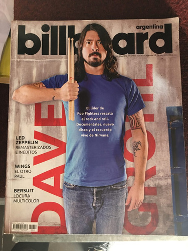 Revista Billboard Argentina Dave Grolhl Año 1 /12 Julio 2014