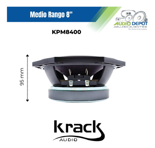 Medio Rango De 8 PuLG 280w Krack Open Show Kpm-8400 #1 Pz