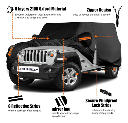 Funda De Coche Para Jeep Wrangler Jk Jl Cj Yj Tj 198_6315538