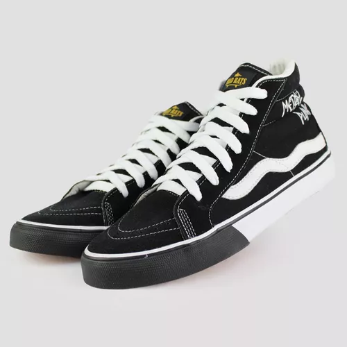 tênis unissex mad rats hi top old school preto/branco - C&A