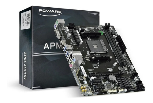 Placa Mãe Pcware Amd Ryzen Matx Apm-a320g Ddr4 32gb