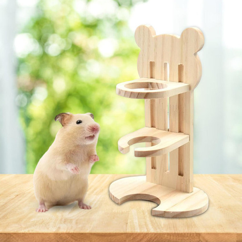 Soporte De Madera Para Hámster Para Interiores, Accesorios P