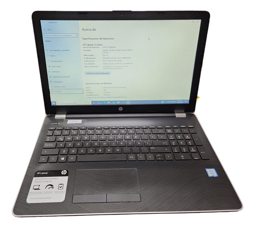 Laptop Hp 15-bs011la, Core 13, Hdd 1 Tb, Ram 8 Gb, Plateado