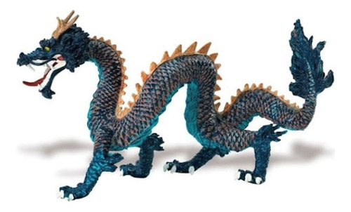Figura Safari Ltd - Dragão Chinês - Azul - 17cm Comprimento