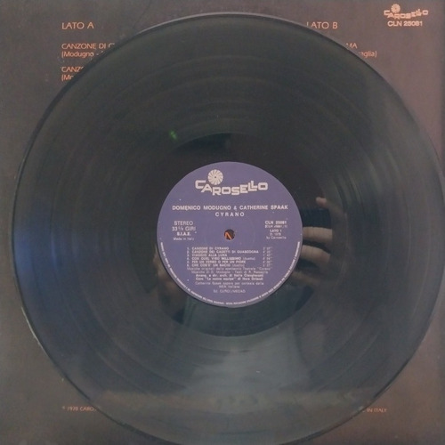 Domenico Modugno Catherine Spaak Cyrano T Y V 9 Italia Vinilo (Usado)