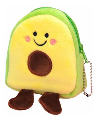 Bolsa Monedero De Peluche Forma De Aguacate Kawaii Monedas