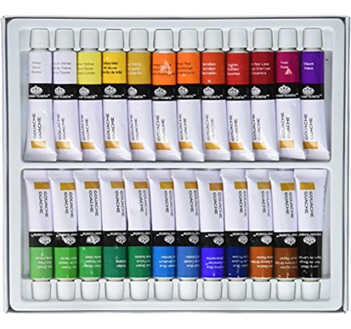 Royal Y Langnickel Gou24 Gouache Color Artist Tube Paint, 12