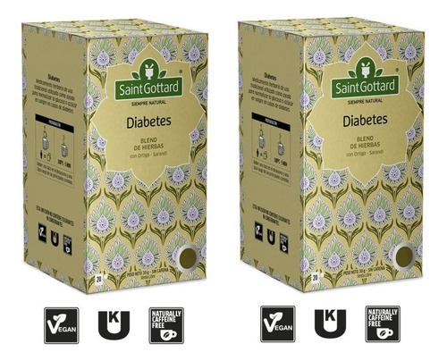 Tisana Diabetes En Saquitos X 20 Unidades Saint Gottard X2