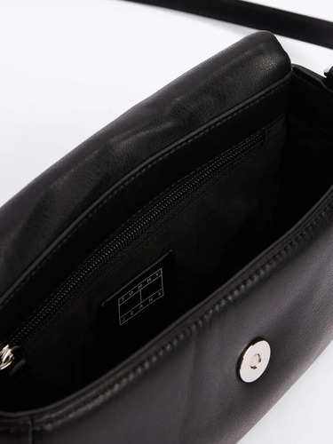 Bolsa Para Mujer Aw0aw16978 Con Asa Ajustable Tommy Hilfiger Acabado de los herrajes Metal Color Negro Correa de hombro Negro Diseño de la tela Lisa