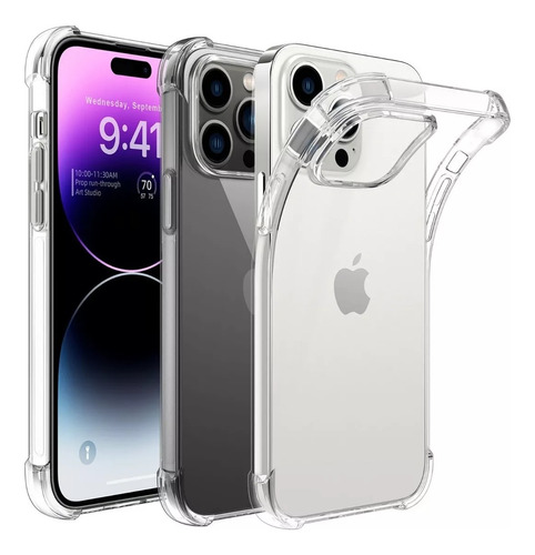 Funda Tpu Reforzada Para iPhone + Vidrio Templado 9d