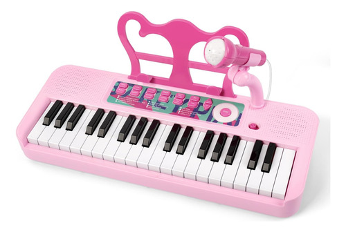 Teclado De Piano Infantil De Juguete Para Niñas, 37 Teclas,