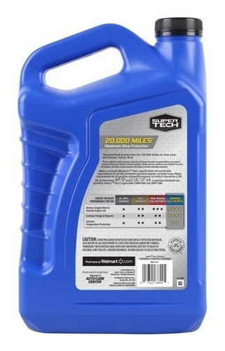 Aceite Para Motor Super Tech 5w30 Sintetico Advanced 4.75l.