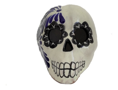 Cráneo Decorativo Artesanal De Talavera 1pza
