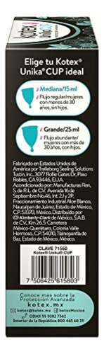 Kotex Unika, Copa Menstrual Con Estuche, Tamaño Mediano 15