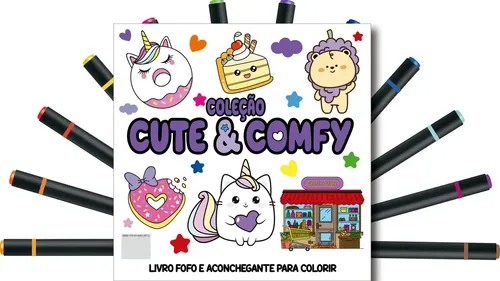 Cute & Comfy Coloring Book For Adults Edição 3 - Bold Easy - Livro De ...
