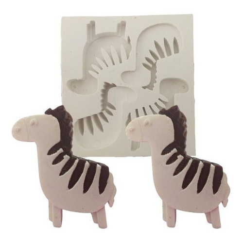 Molde Forma Silicone Sabonete - Zebra Cute 2 Cav Safari