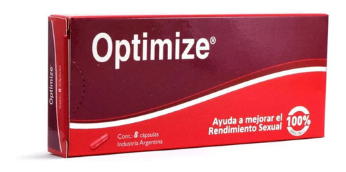 Optimize 8 Capsulas Potencia Vigor Energía Rendimiento Sexua