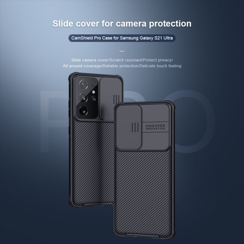 Imagem 6 de 10 de Capa Anti Impacto Nillkin Camshield Pro - Galaxy S21 Ultra