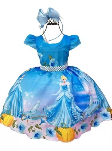 Vestido Cinderela Infantil - Tudo Mamães