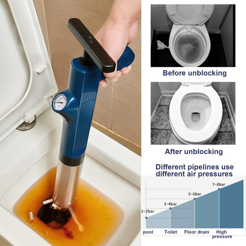 Ticeaik Desatascador De Inodoros Kit 8 In 1, Aceros