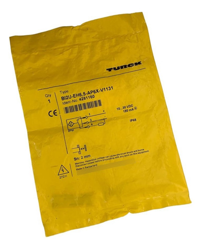 Turck Bi2u-eh6.5-ap6x-v1131 Sensor Inductivo