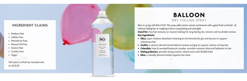 R+co Balloon Dry Volume Spray, 5 Oz. Amazonus/rp0rt