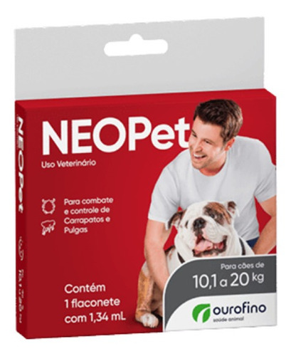 Antipulgas E Carrapatos Neopet 1,34 Ml - 10 - 20 Kg