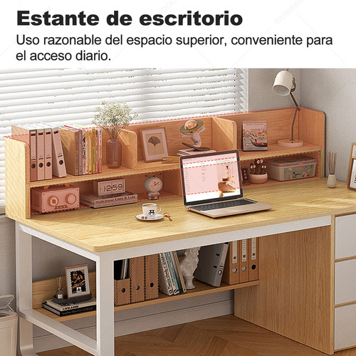 Escritorio C/ Cajones Estanteria P/ Libros Organizador 120cm