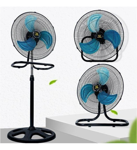 2 Pack Ventilador 3 En 1 Fresco Y Versatil 18 Pulgadas 30.48 Cm 50 Hz Negro Plata Aluminio 3