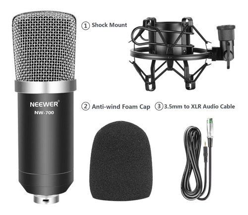 Microfono Condensador De Estudio De Grabacion Radiodifusion