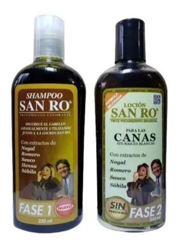 Shampoo Y Loción Para Canas San Ro, Tratamiento Capilar