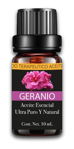 Aceite Esencial De Geranio 100% Natural Y Puro Aromaterapia