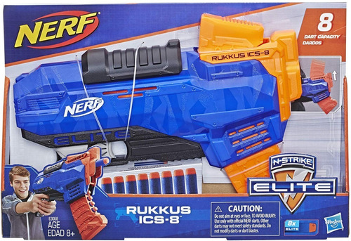 Lanzador Nerf Dardos N-strike Elite Rukkus Ics-8 Hasbro