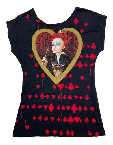 Blusa Dama Playera Alicia Pais Maravilla Reina Roja Original