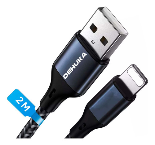 Dehuka Cable De Carga USB Lightning Flexible Compatible Con iPhone Samsung Android PC Tablets