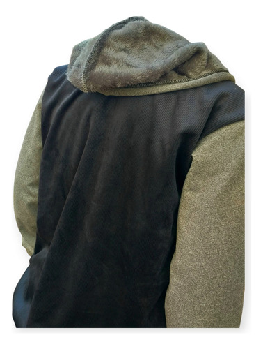 Campera Corderoy Piel Hombre Abrigada Bolsillo Friza Algodón