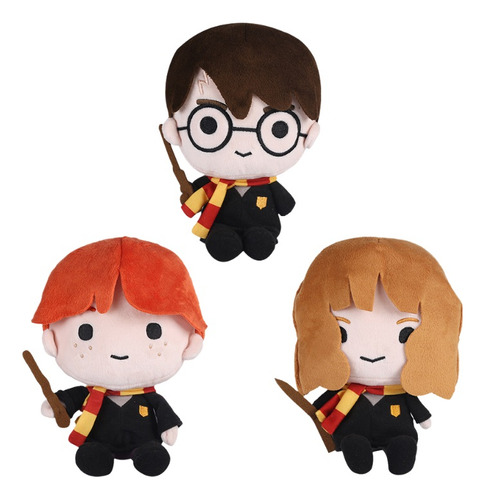 3pcs Harry Potter Ron Hermione Muñeca Peluche Juguete Niños